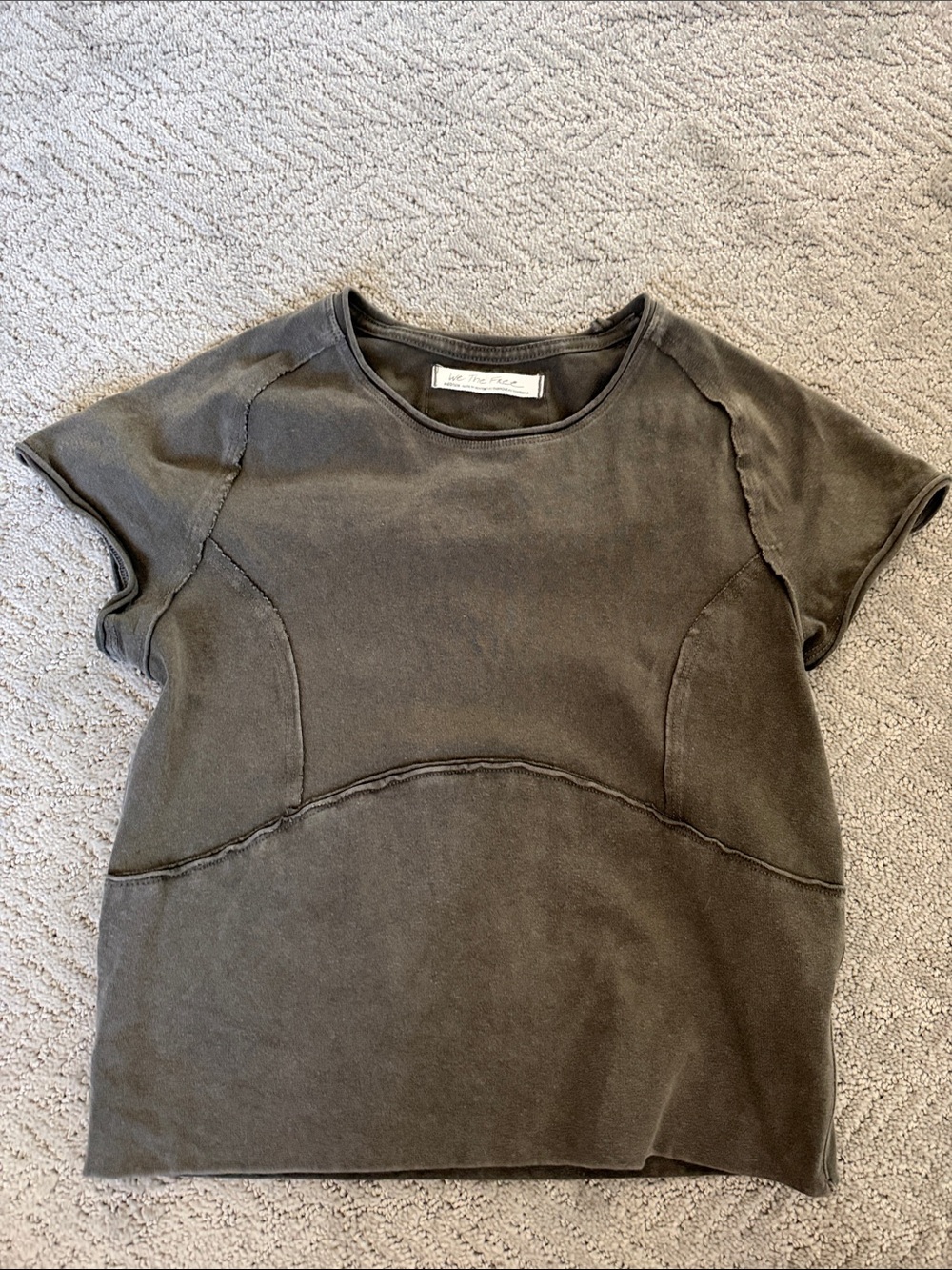 Free People cropped cap sleeve top